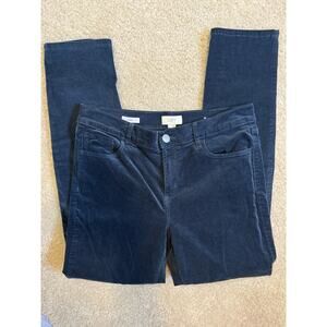 NWT LOFT The Straight Blue Corduroy Pants Women's Sz 10 (30)